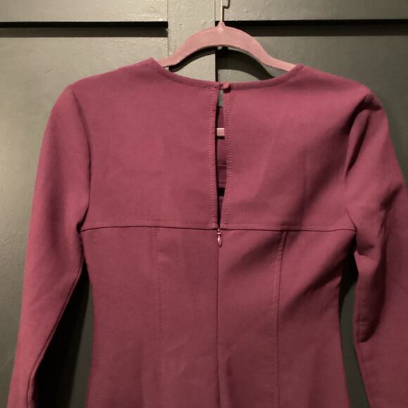 Revolve Likely Keller Long Sleeve Mini Dress bodycon cut out in Purple Plum sz 4 - Picture 15 of 15